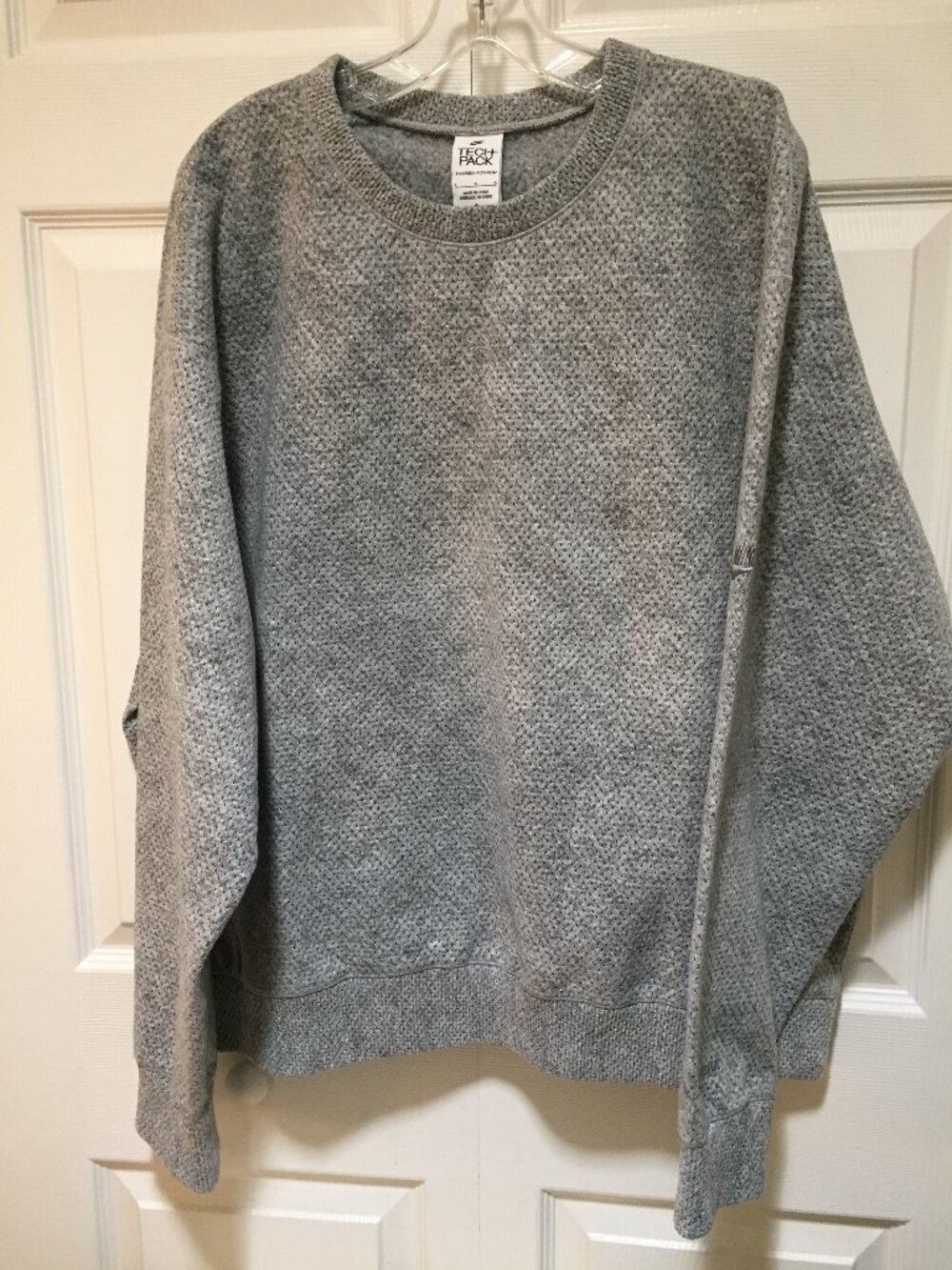 NIKE Forward Tech Pack Therma-Fit ADV Sweatshirt Large Mens Gray Crewneck Logo
